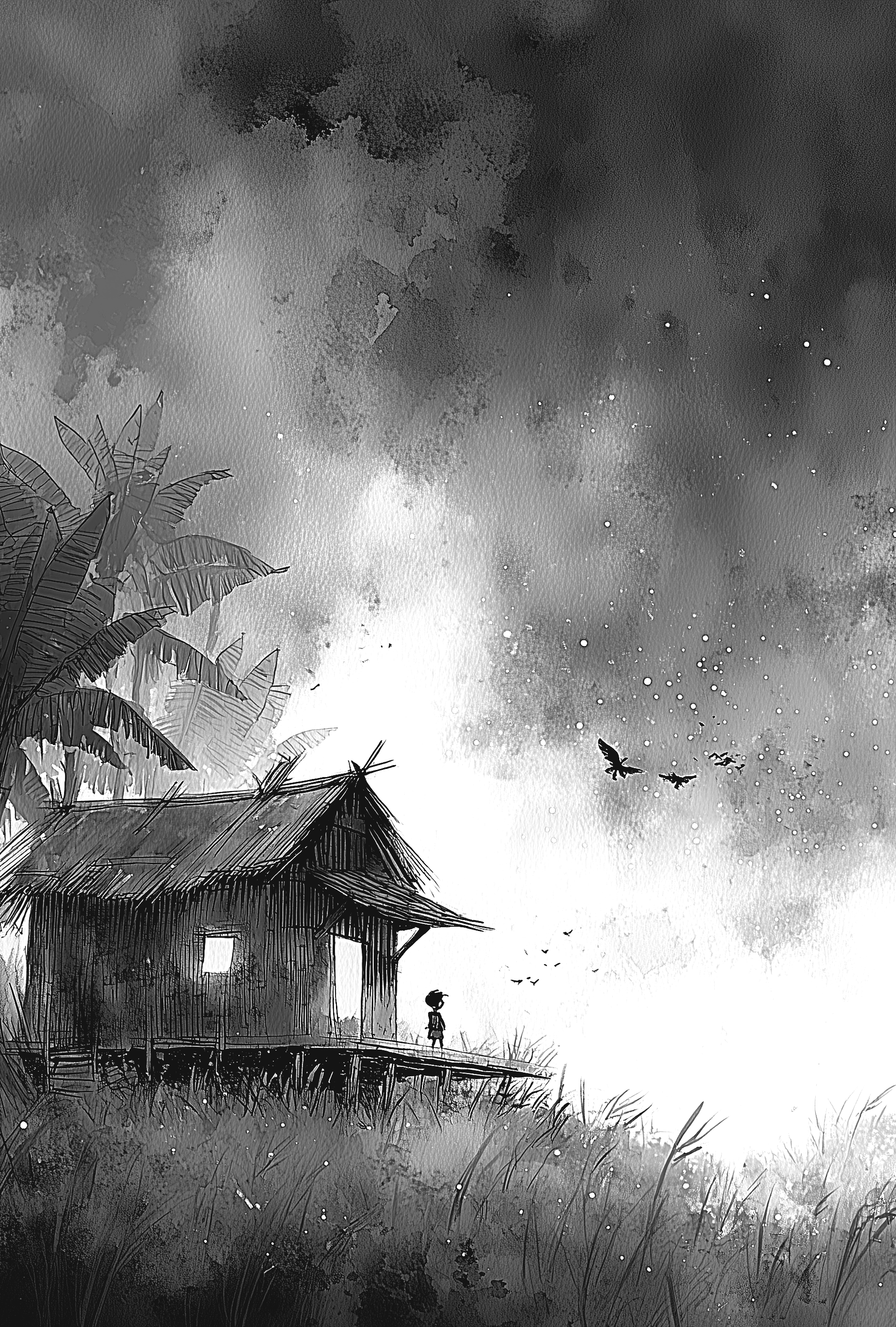 Part Four interior plate, black and white
